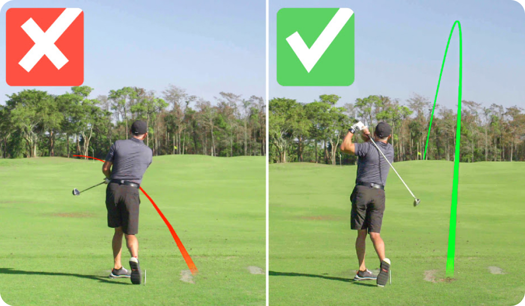 Image of a bad shot vs a good shot