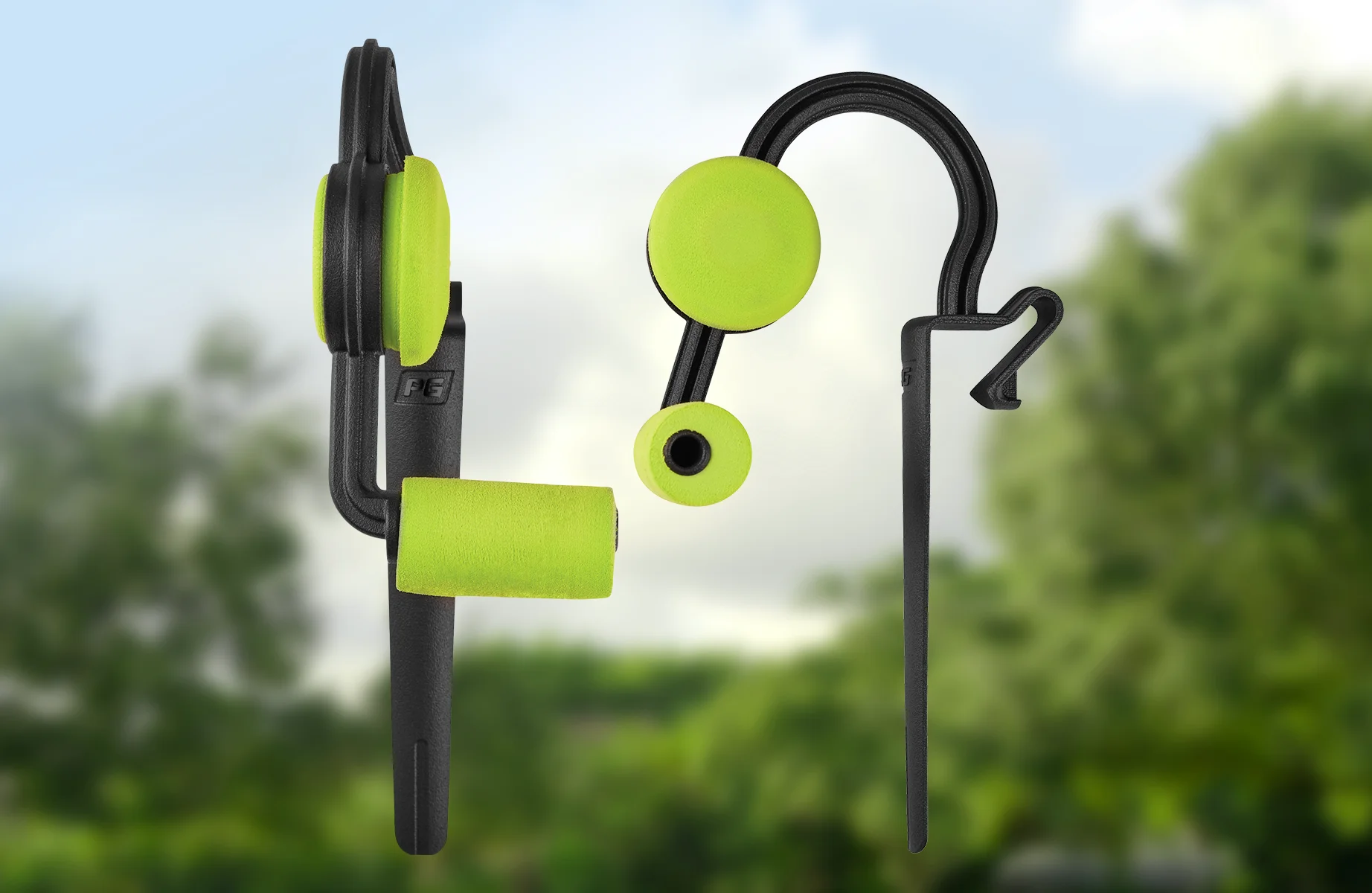 Floating image of the Square Set Swing Trainer with multiple vantage points showcasing is innovative design