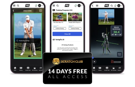 Image shows the third digital bonus included with purchase - Exclusive access to the performance golf app.