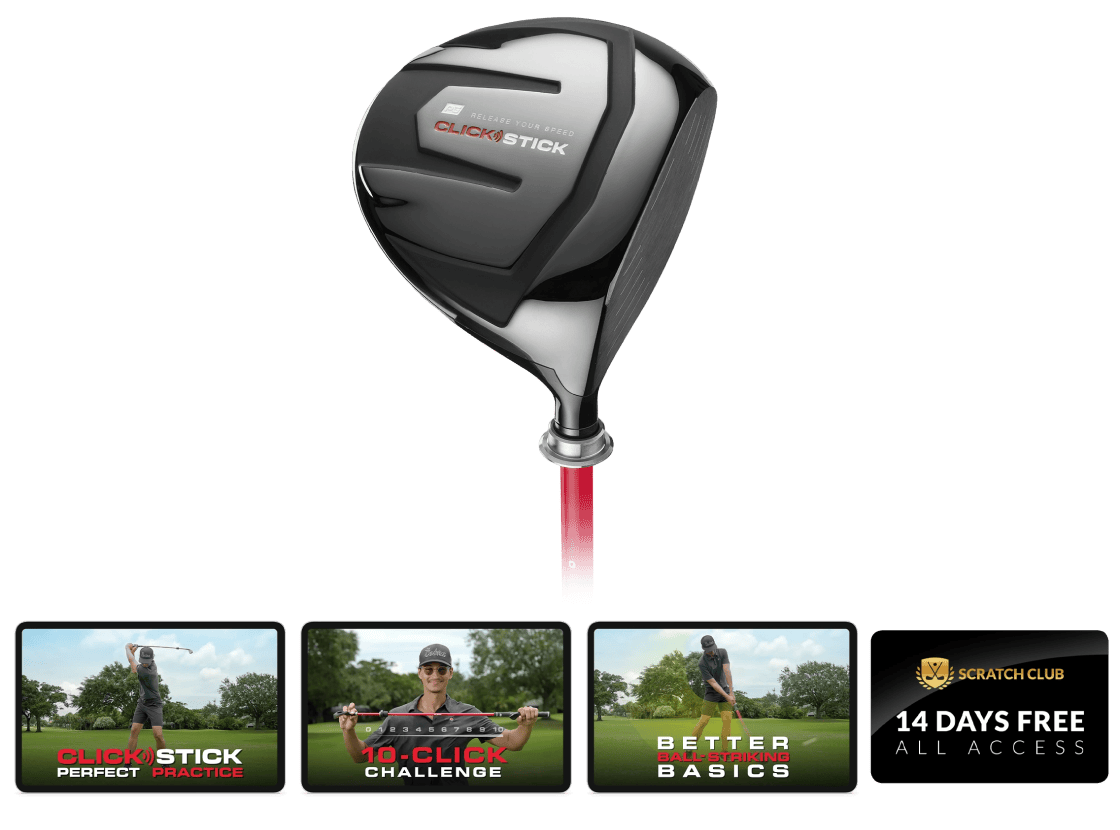 Close up of the click stick driver and free digital bonuses.