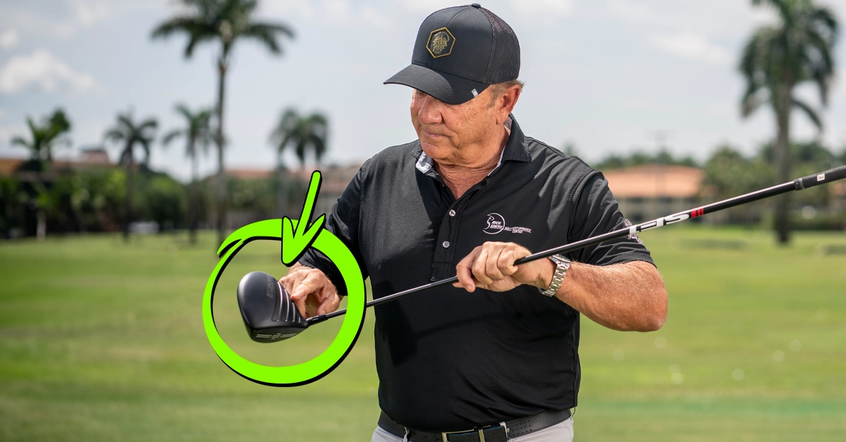 Player closely looking at the details of the SF1 Slice Fix driver.