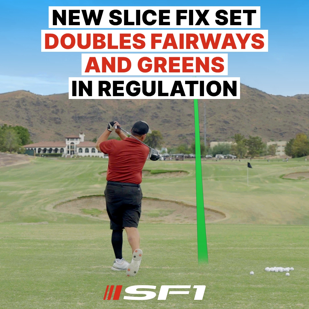 Player pipes a pure straight drive, using the SF1 Slice Fix Driver.